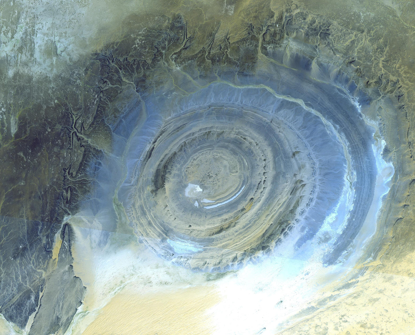 Richat Structure Eye Of Sahara Glossy Poster Picture Photo Print Banner  Booma Prints