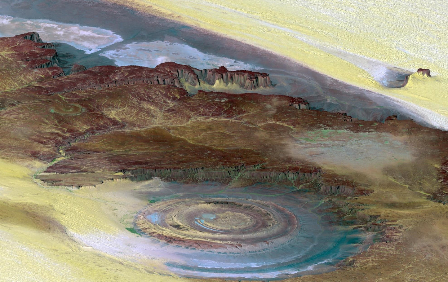 Richat Structure Acheulean Glossy Poster Picture Photo Print Banner  Booma Prints