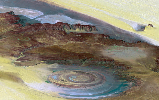 Richat Structure Acheulean Glossy Poster Picture Photo Print Banner  Booma Prints