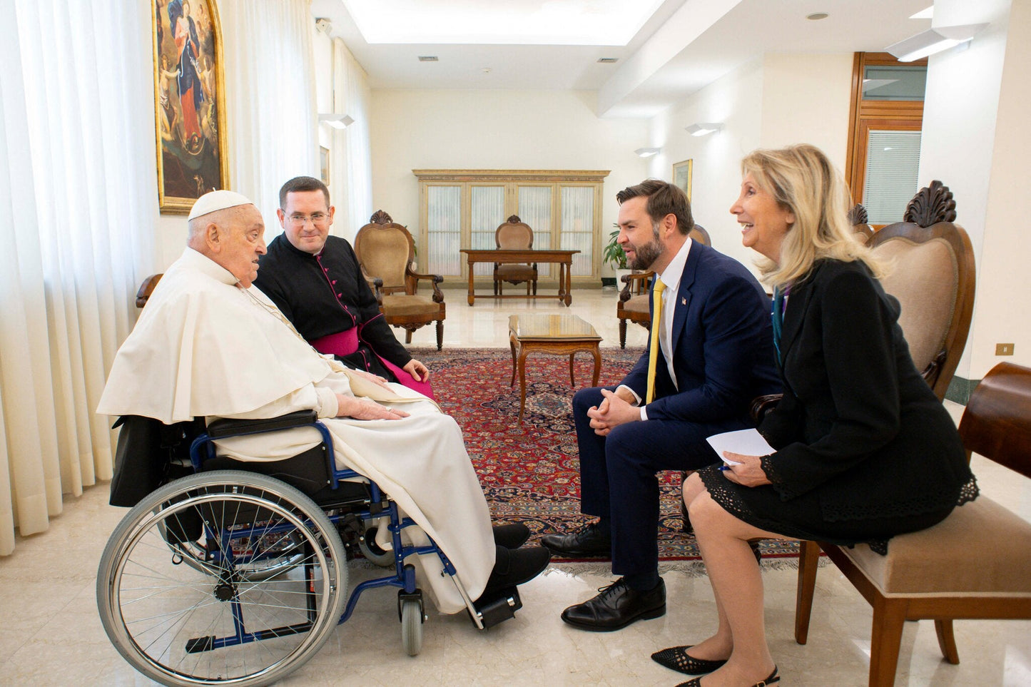 Pope Francis Jd Vance 2025 Glossy Poster Picture Photo Print Banner  Booma Prints