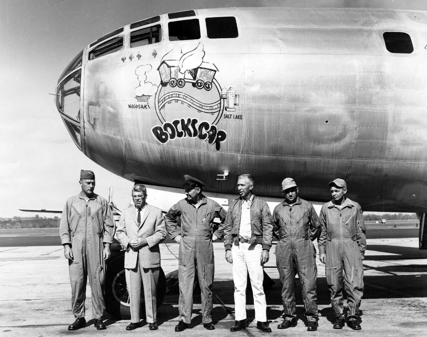 Bockscar B52 Nagasaki Crew Glossy Poster Picture Photo Print Banner  Booma Prints