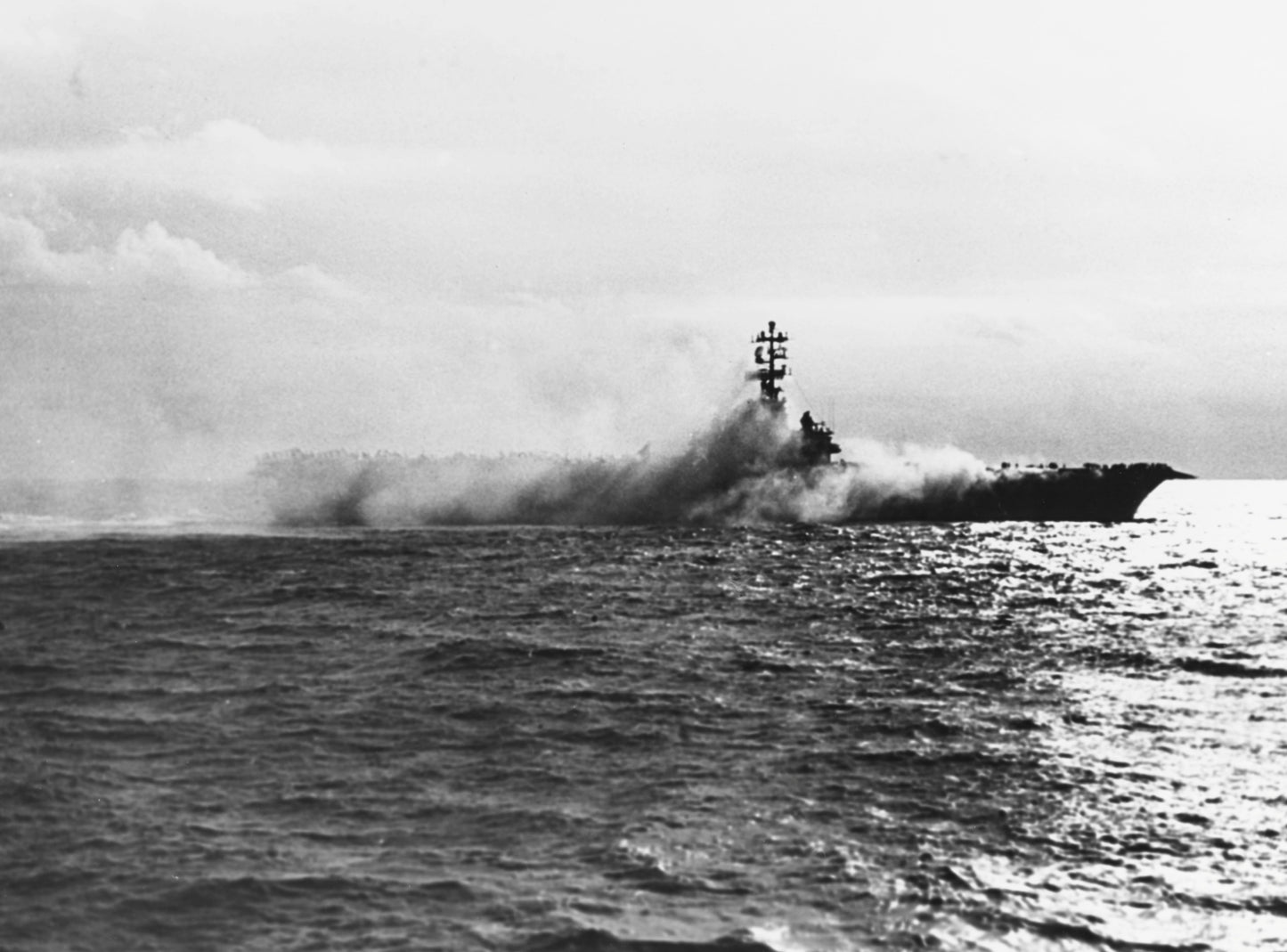 Uss Oriskany Cv-34 On Fire 1966 Glossy Poster Picture Photo Print Banner  Booma Prints