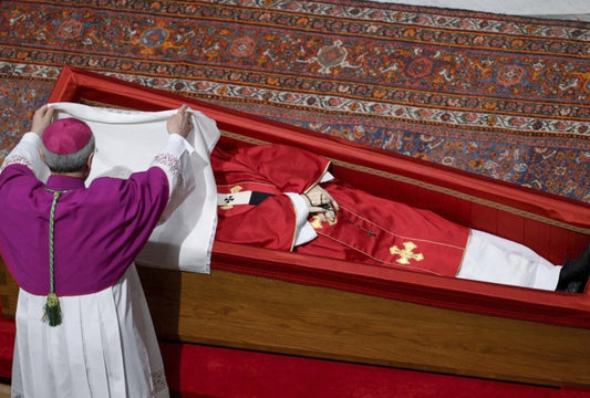 Pope Francis Funeral Casket View Glossy Poster Picture Photo Print Banner  Booma Prints