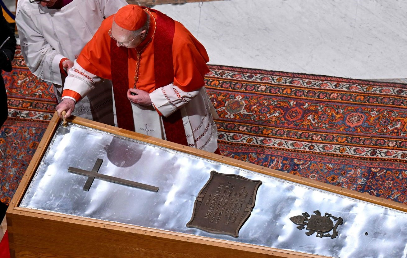 Pope Francis Funeral Sealed Casket Poster Picture Photo Print Banner  Booma Prints