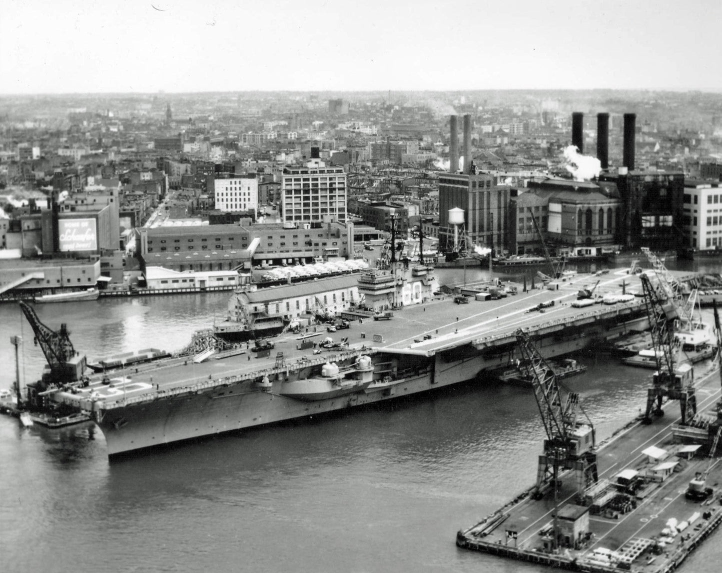 Uss Saratoga Cva-60 Brooklyn 1956 Glossy Poster Picture Photo Print Banner  Booma Prints