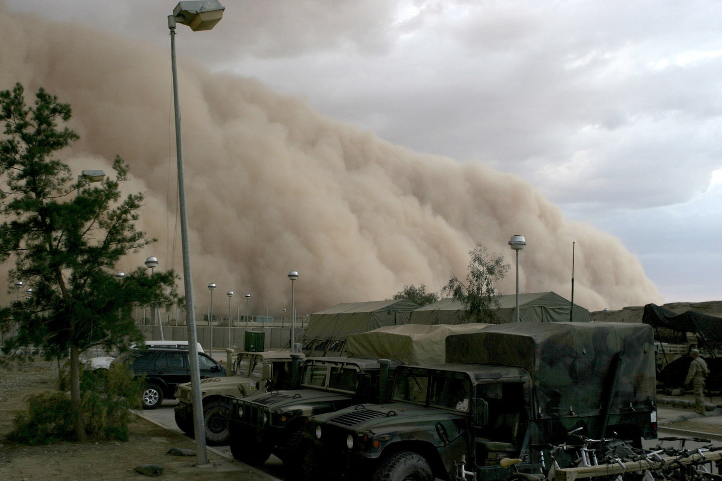 Al-Asad Airbase Sandstorm Iraq Glossy Poster Picture Photo Print Banner  Booma Prints