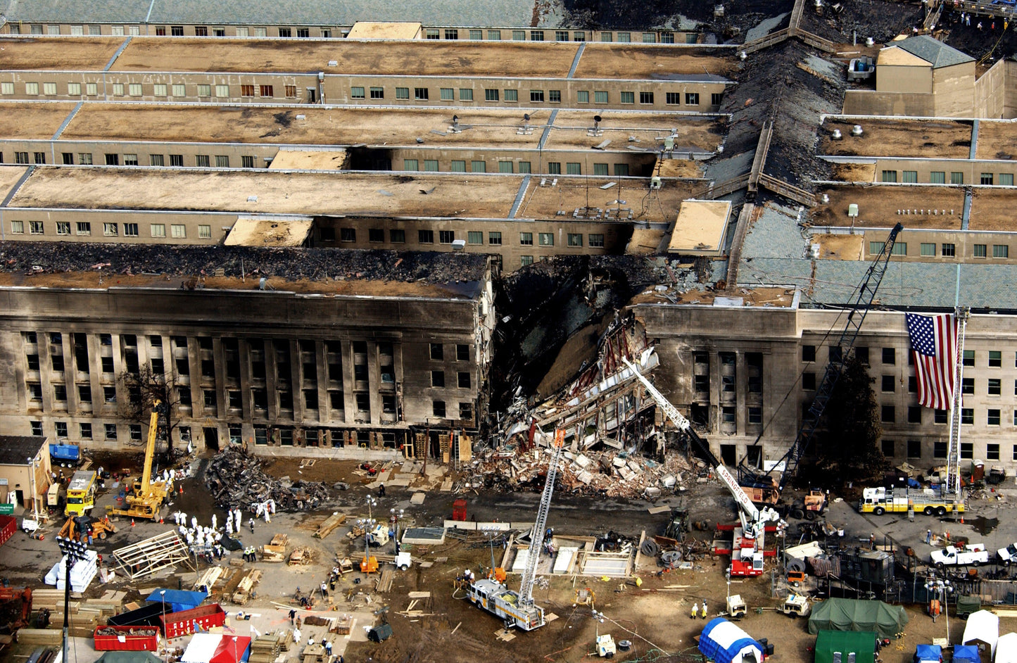 Pentagon After 911 9/11 Glossy Poster Picture Photo Print Banner  Booma Prints