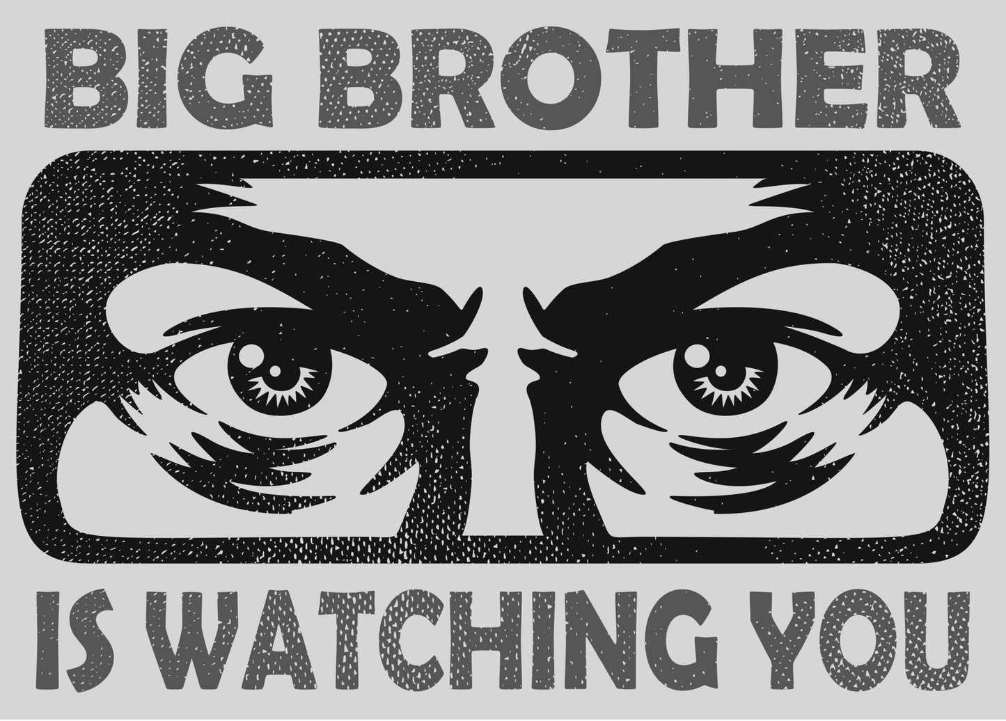 Big Brother Is Watching You Black/White Poster Picture Photo Print Banner  Booma Prints