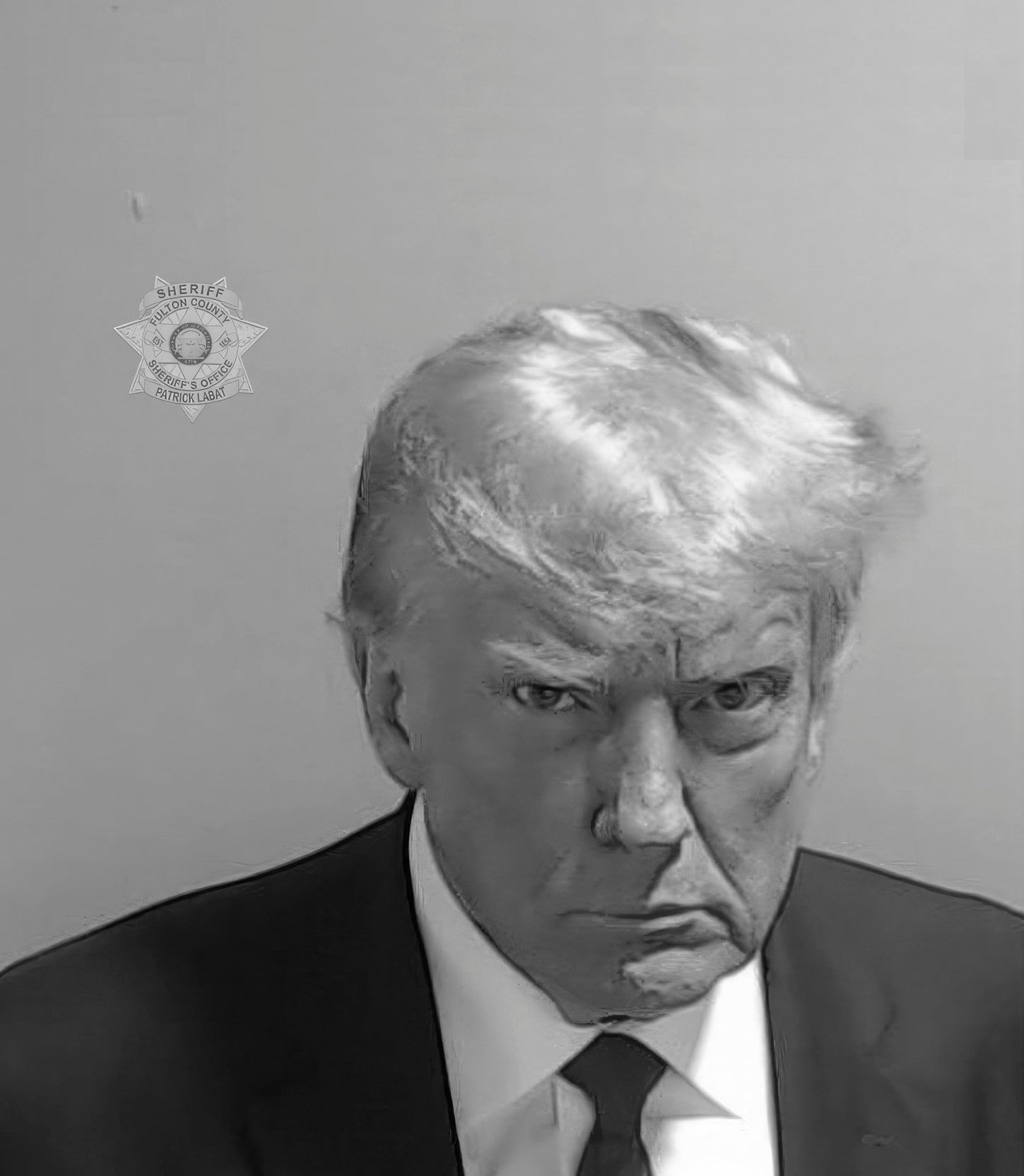 Donald Trump Mugshot Black & White Poster Picture Photo Print Banner  Booma Prints