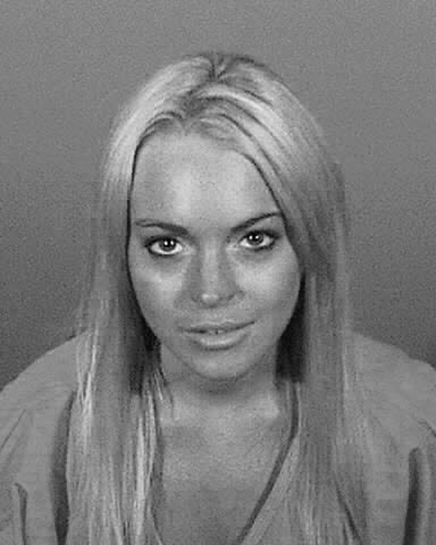 Lindsay Lohan Mugshot Black & White Poster Picture Photo Print Banner  Booma Prints