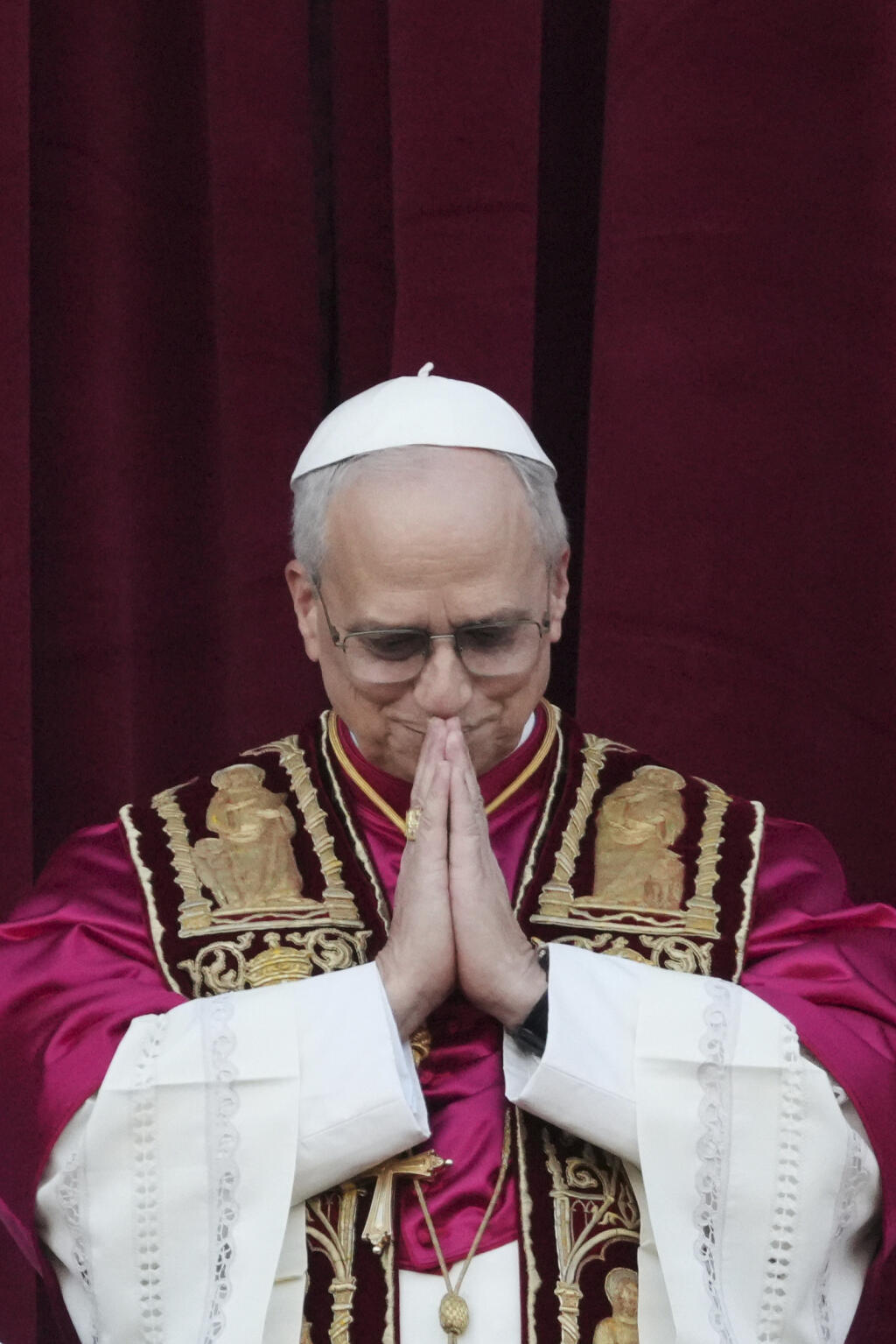 Pope Leo Xiv Prayer Glossy Poster Picture Photo Print Banner  Booma Prints