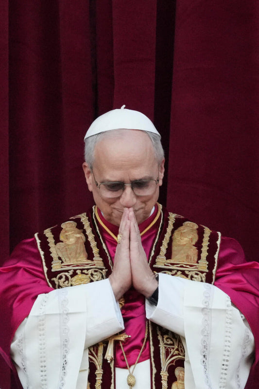 Pope Leo Xiv Prayer Glossy Poster Picture Photo Print Banner  Booma Prints