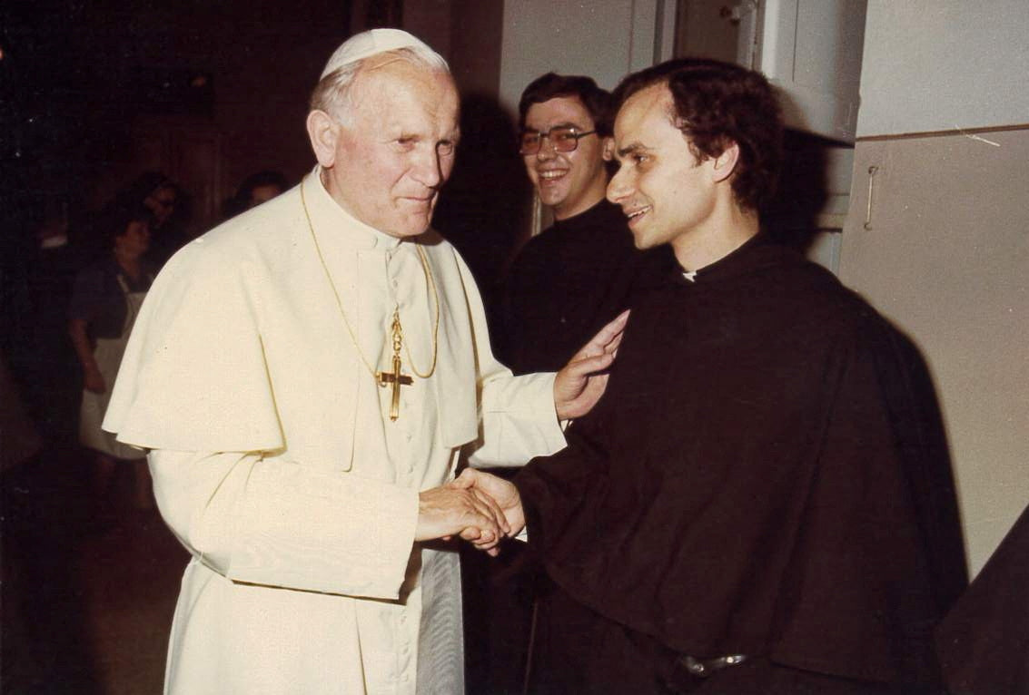 Pope John Paul Ii Pope Leo Xiv Handshake Poster Picture Photo Print Banner  Booma Prints