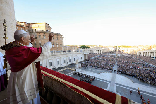Pope Leo Xiv Balcony Wave View Glossy Poster Picture Photo Print Banner  Booma Prints