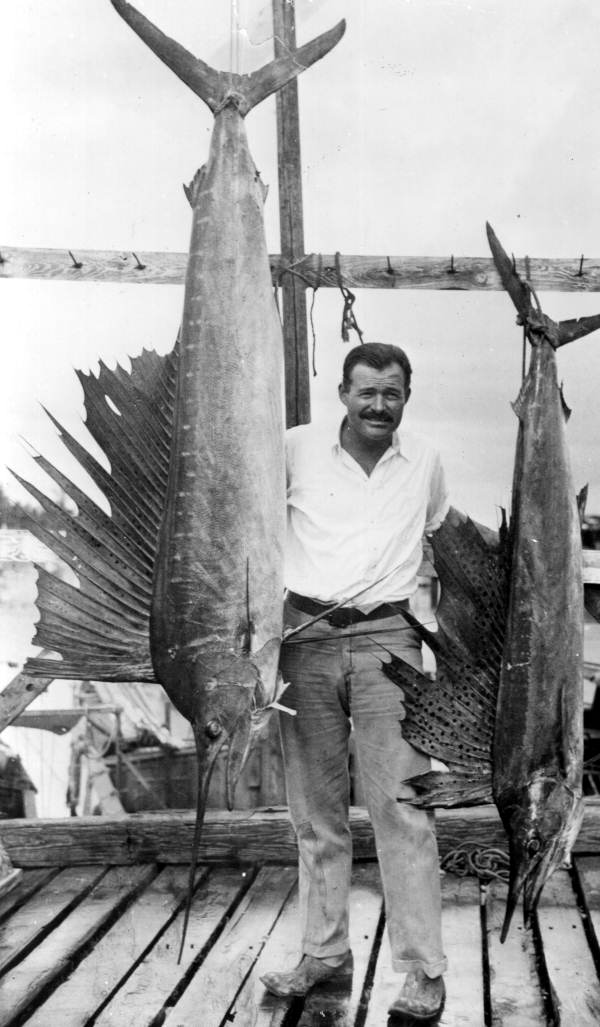 Ernest Hemingway Sailfish Florida Glossy Poster Picture Photo Print Banner  Booma Prints