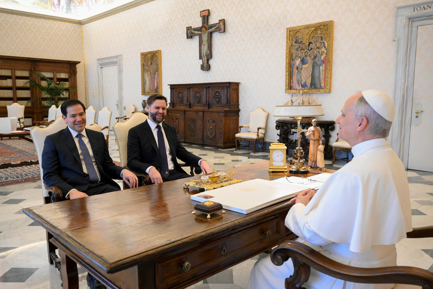 Pope Leo Xiv Jd Vance Marco Rubio Glossy Poster Picture Photo Print Banner  Booma Prints