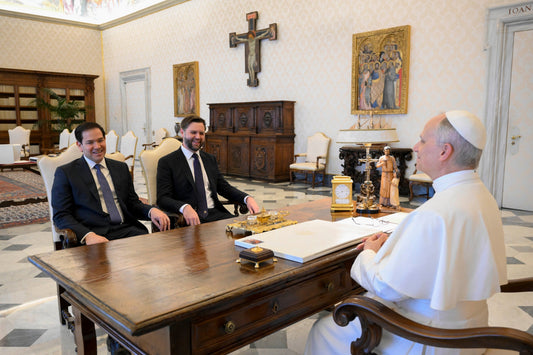 Pope Leo Xiv Jd Vance Marco Rubio Glossy Poster Picture Photo Print Banner  Booma Prints