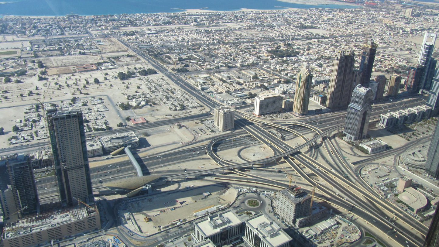 Aerial View Burj Khalifa Uae Glossy Poster Picture Photo Print Banner  Booma Prints