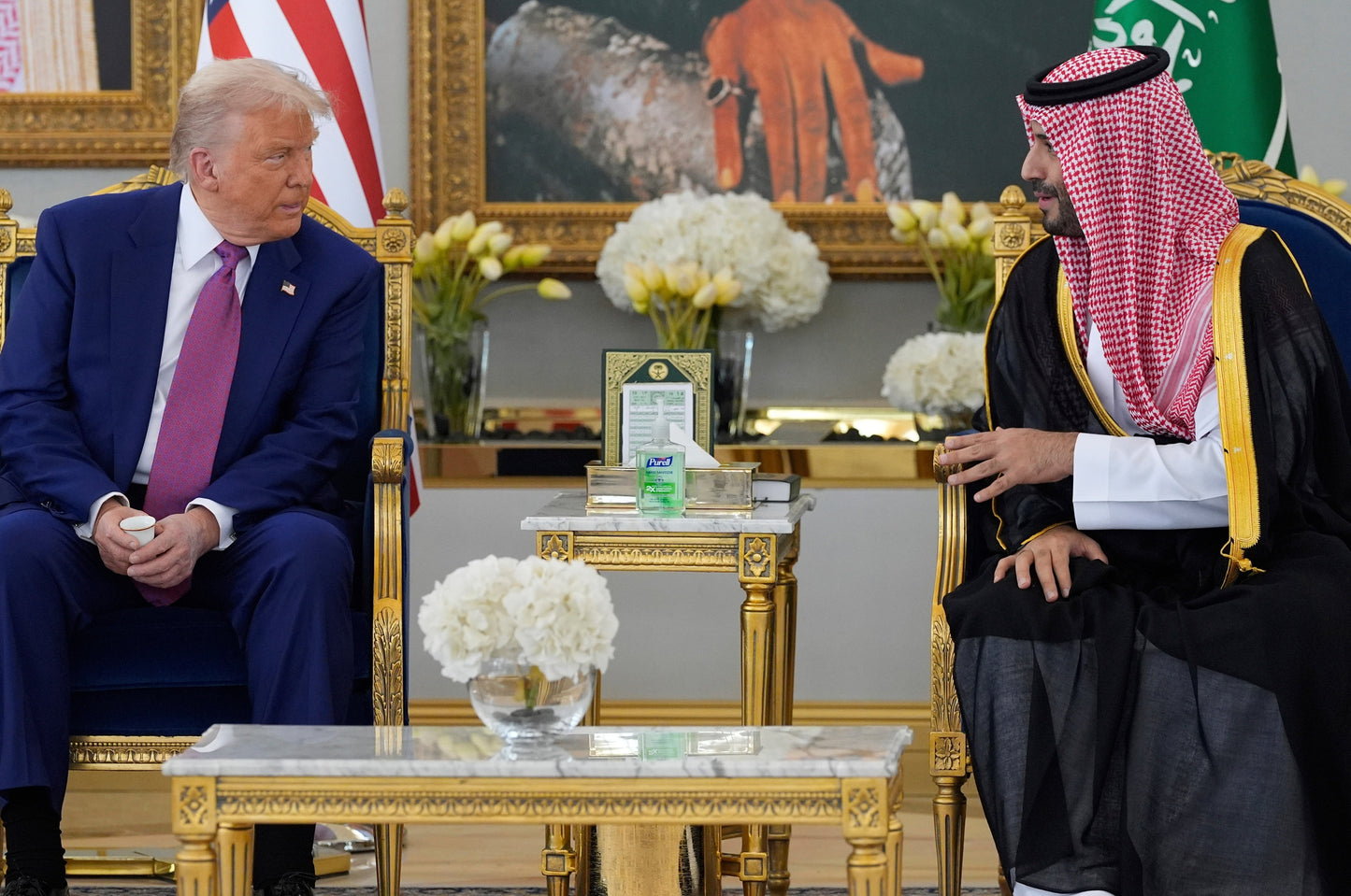 Trump Saudi Prince Meeting 2025 Glossy Poster Picture Photo Print Banner  Booma Prints