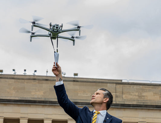 Pete Hegseth Drone Flying Glossy Poster Picture Photo Print Banner  Booma Prints