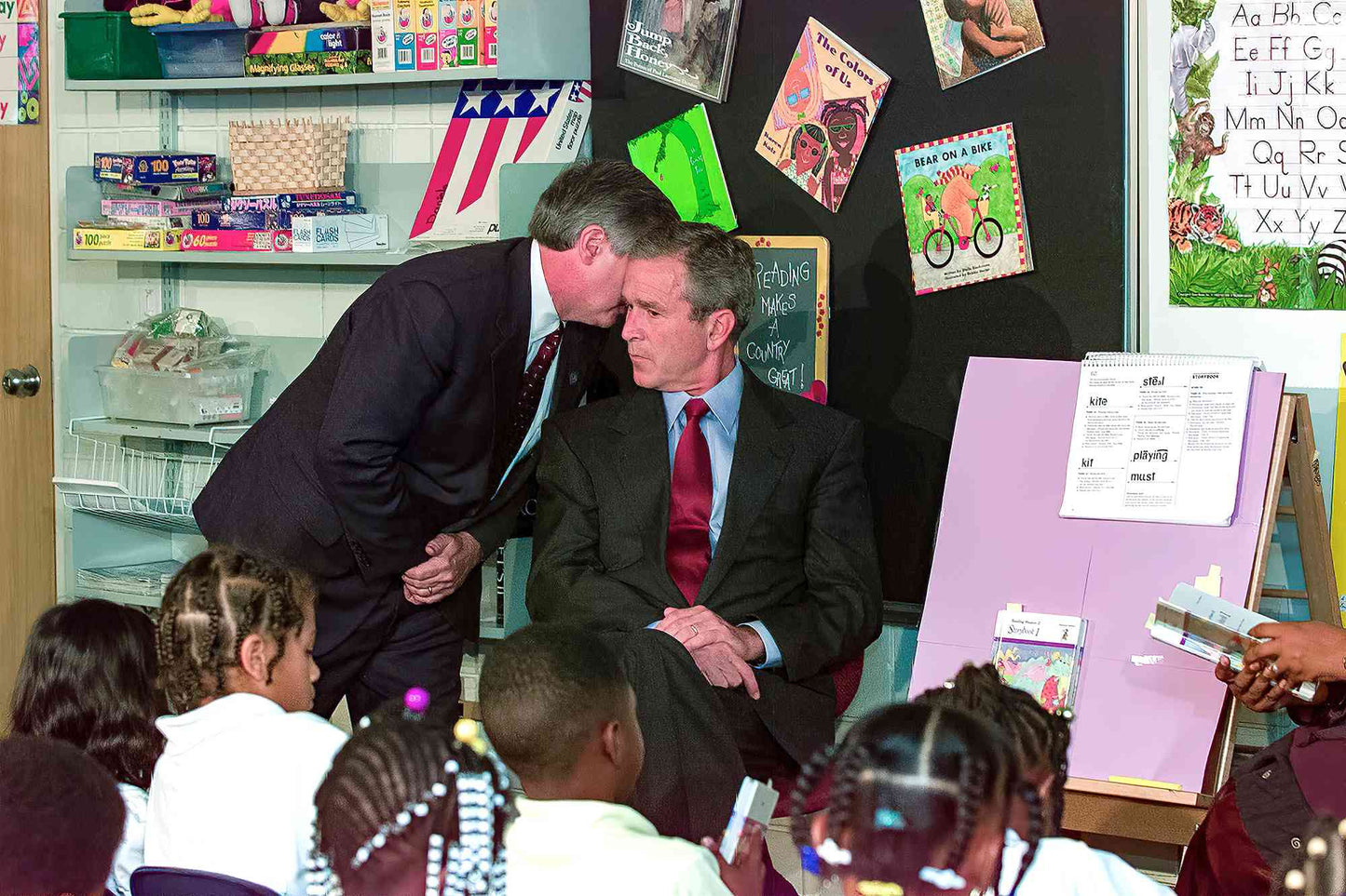 George Bush 9-11 Classroom 9/11 Glossy Poster Picture Photo Print Banner  Booma Prints