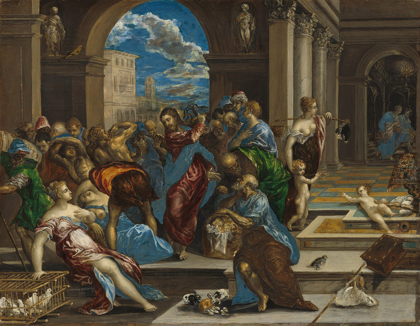 Christ Cleansing Of The Temple Bible Poster Picture Photo Print Banner  Booma Prints