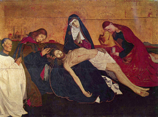 Pieta Mary Cradling Christ Glossy Poster Picture Photo Print Banner  Booma Prints