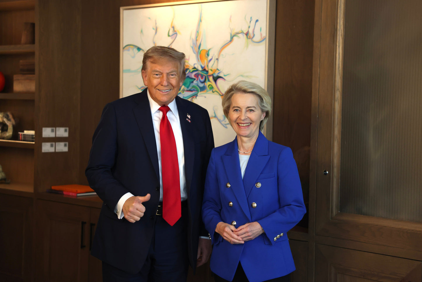 Uesula Von Der Leyen Donald Trump Poster Picture Photo Print Banner  Booma Prints