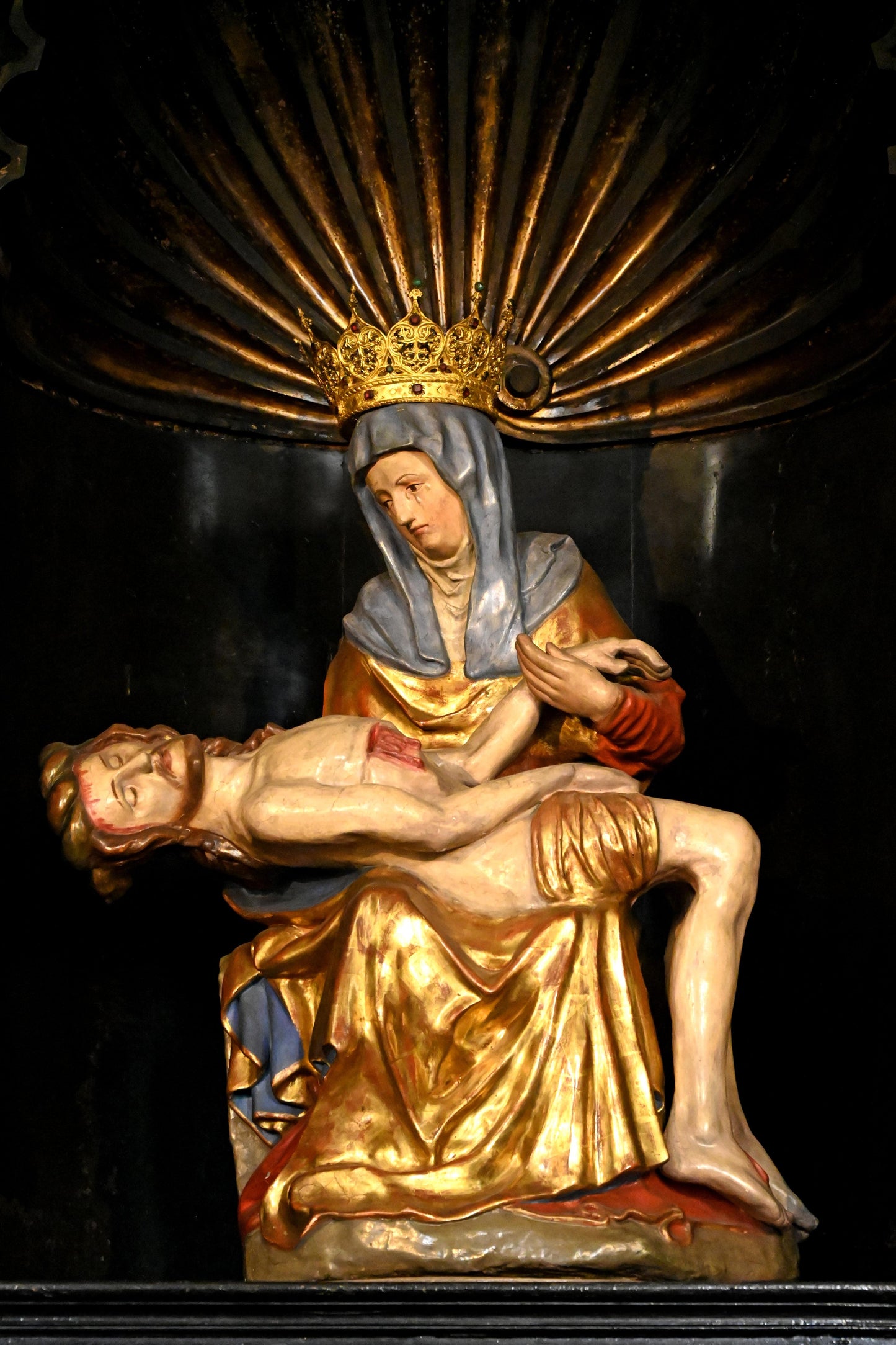 Pieta St Marien Jesus Mary Statue Glossy Poster Picture Photo Print Banner  Booma Prints