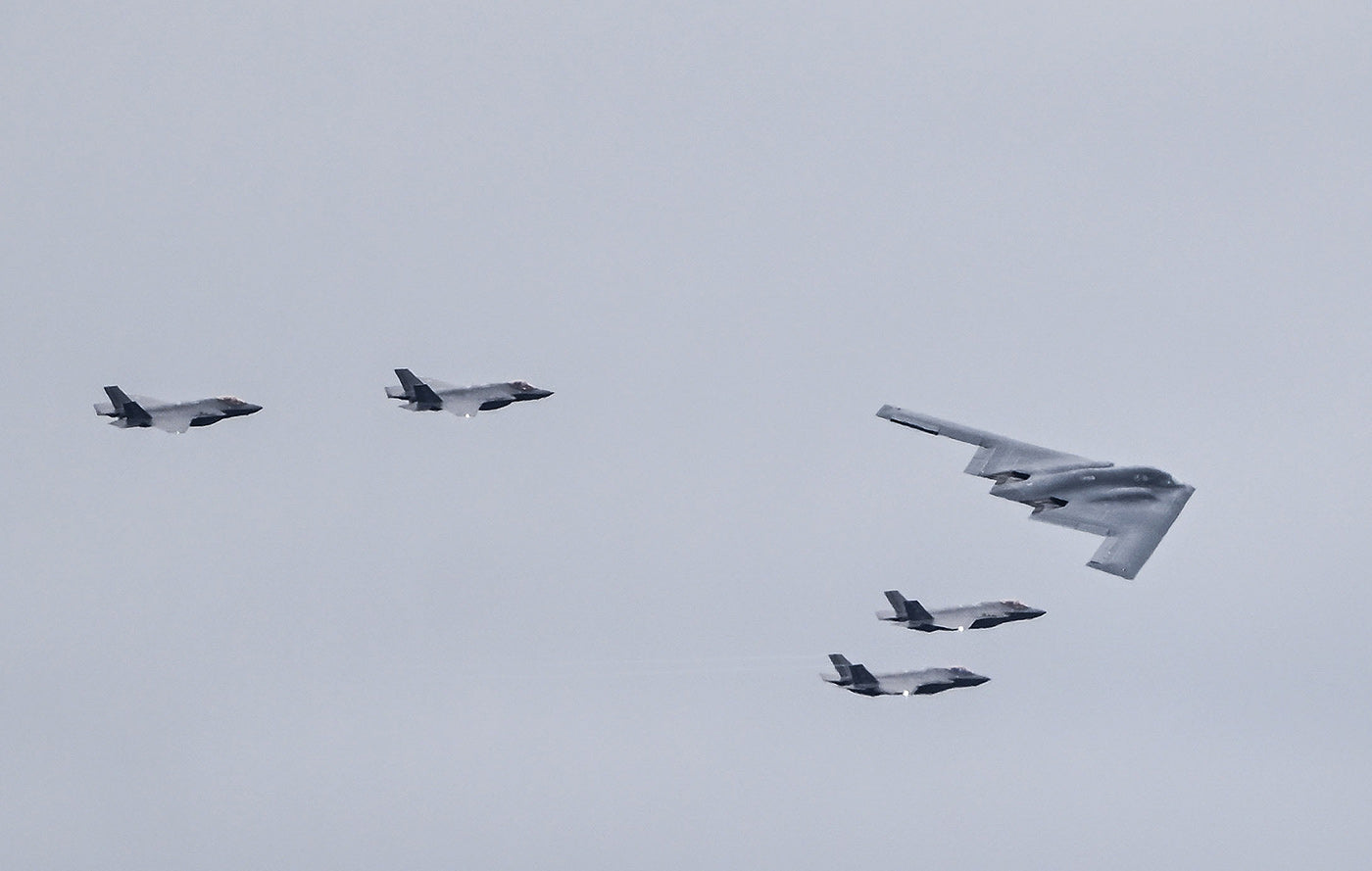 B-2 Stealth Bomber Flyover Alaska Glossy Poster Picture Photo Print Banner  Booma Prints