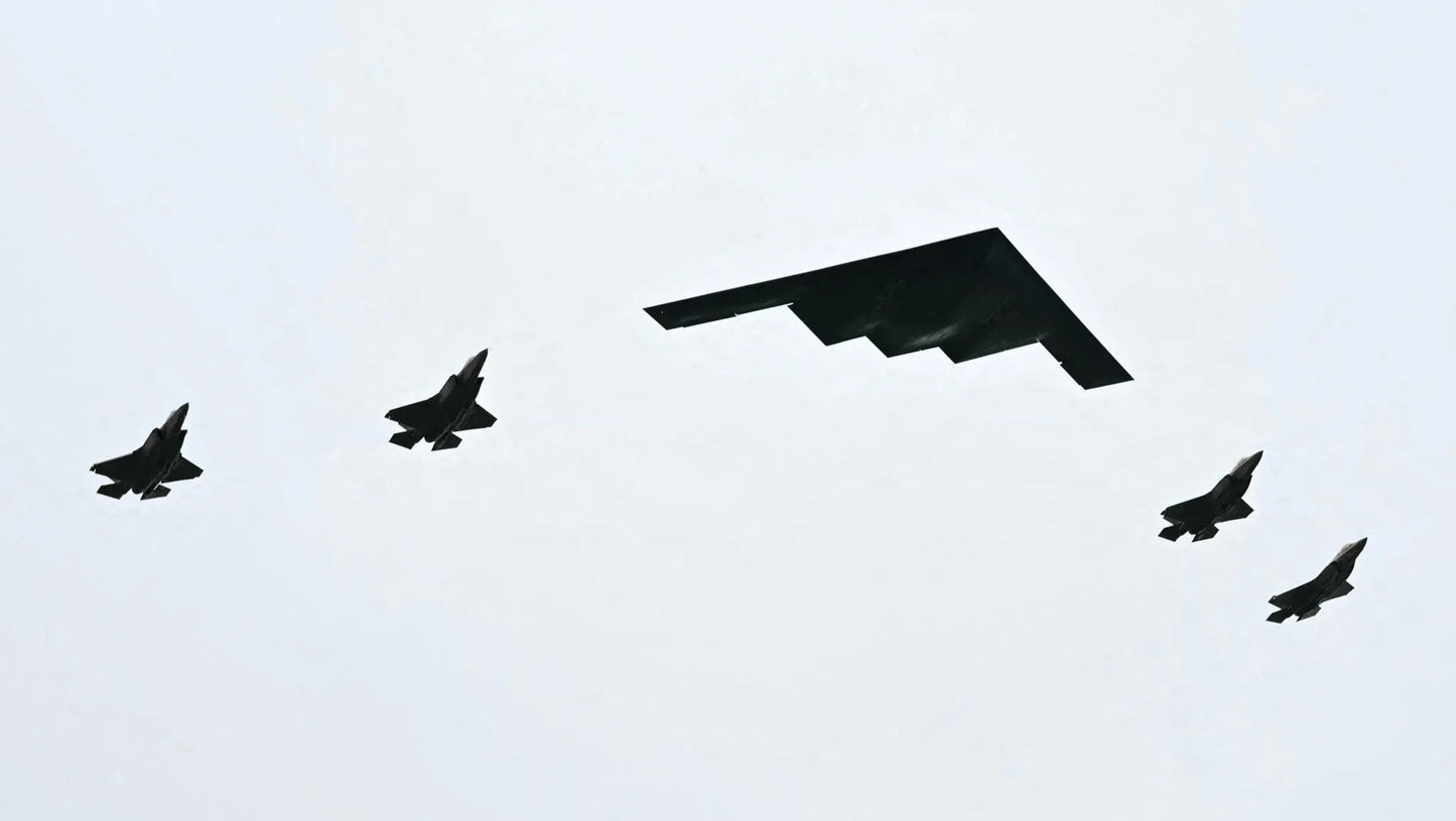 B-2 Stealth Bomber Flyover Alaska Trump Poster Picture Photo Print Banner  Booma Prints