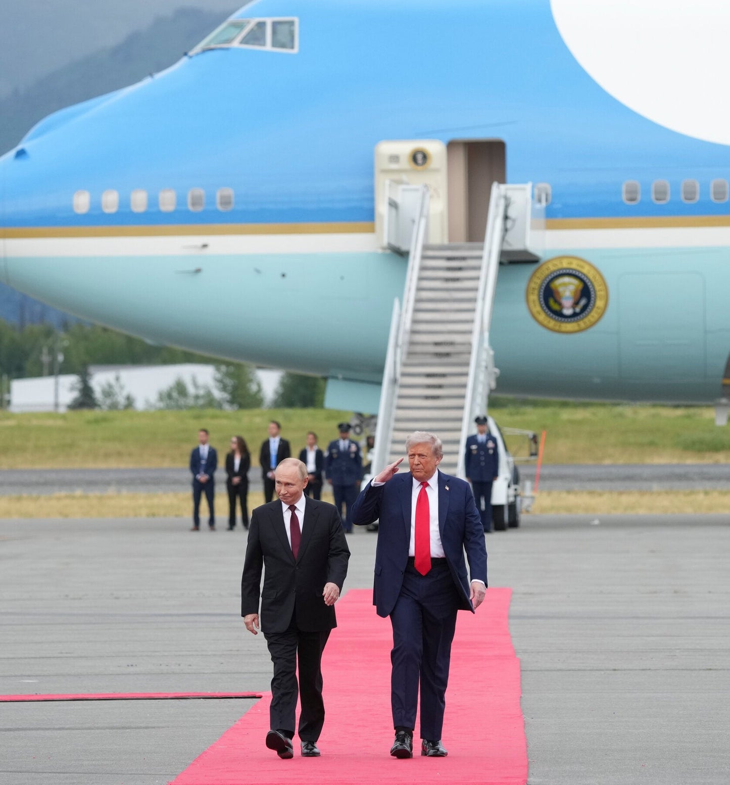 Trump Alaska Russia Meeting Arrival 2025 Poster Picture Photo Print Banner  Booma Prints