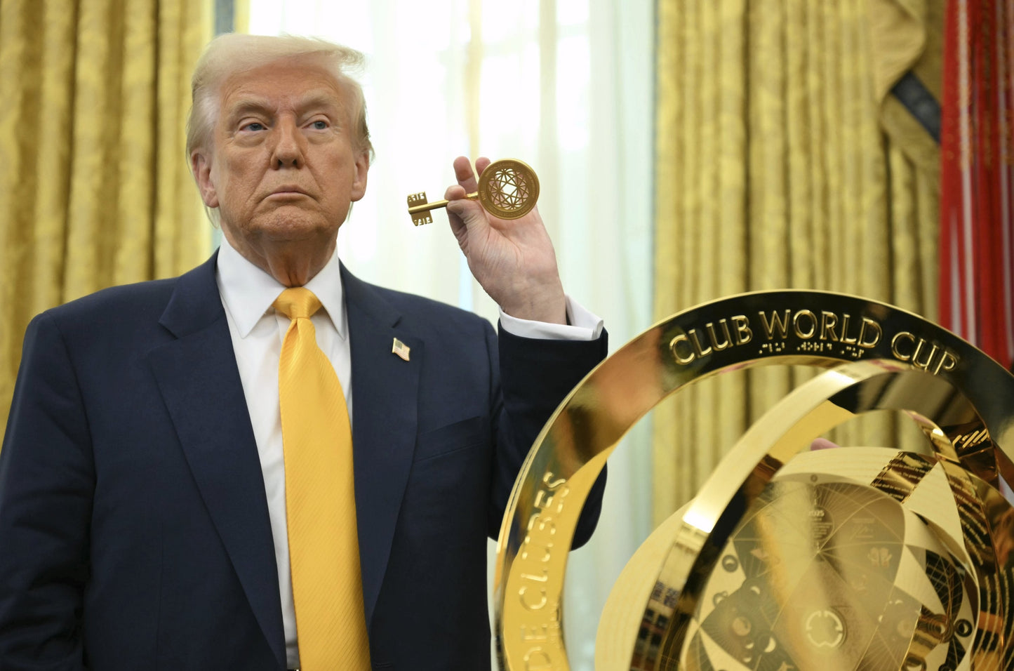 Trump World Cup Trophy Key Glossy Poster Picture Photo Print Banner  Booma Prints