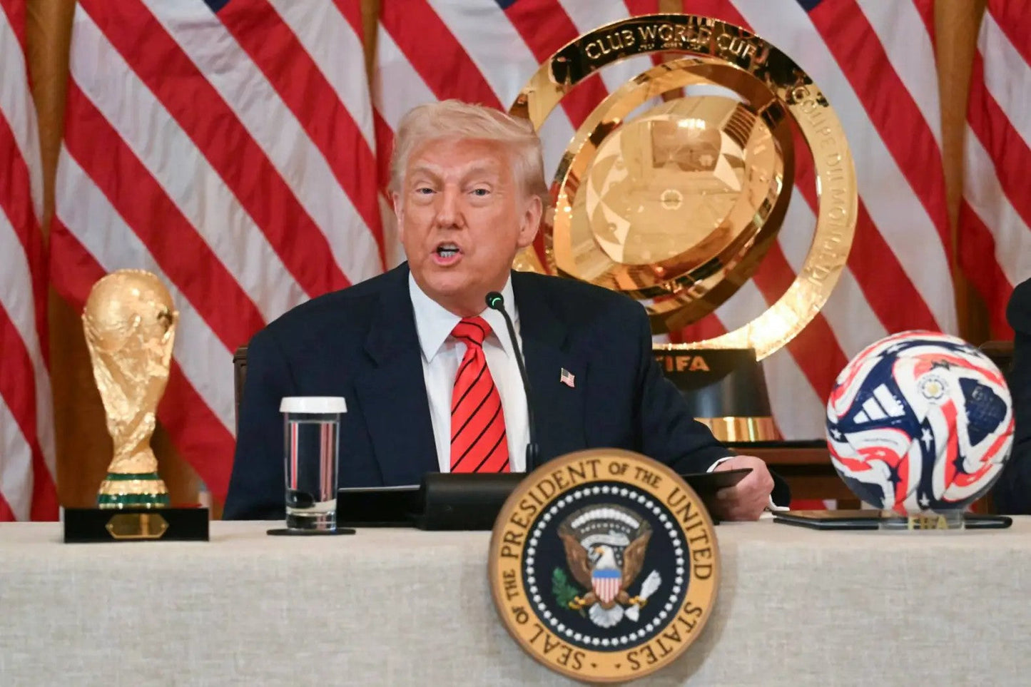 Trump World Cup Press Conference Glossy Poster Picture Photo Print Banner  Booma Prints