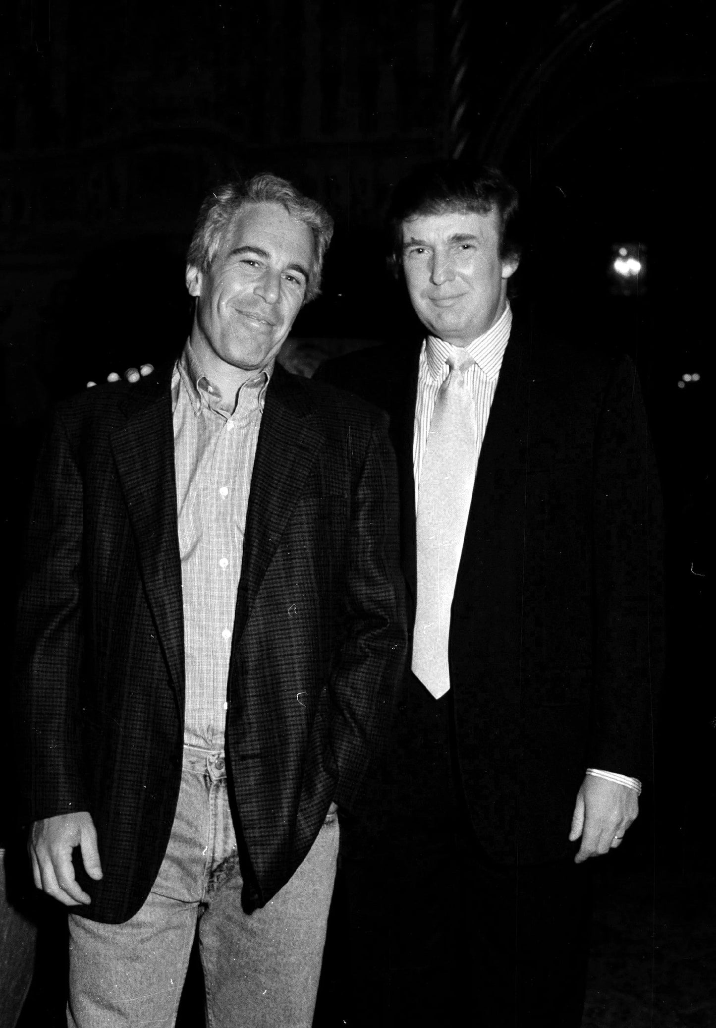 Trump Epstein Black And White Glossy Poster Picture Photo Print Banner  Booma Prints