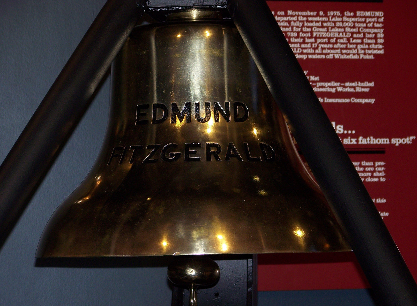 Ss Edmund Fitzgerald Bell Glossy Poster Picture Photo Print Banner  Booma Prints