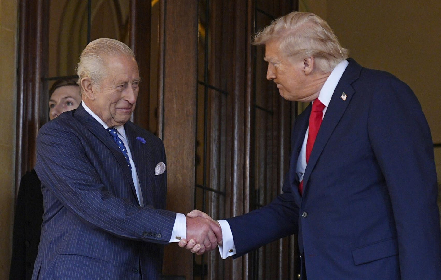 Donald Trump King Charles Handshake 2025 Poster Picture Photo Print Banner  Booma Prints