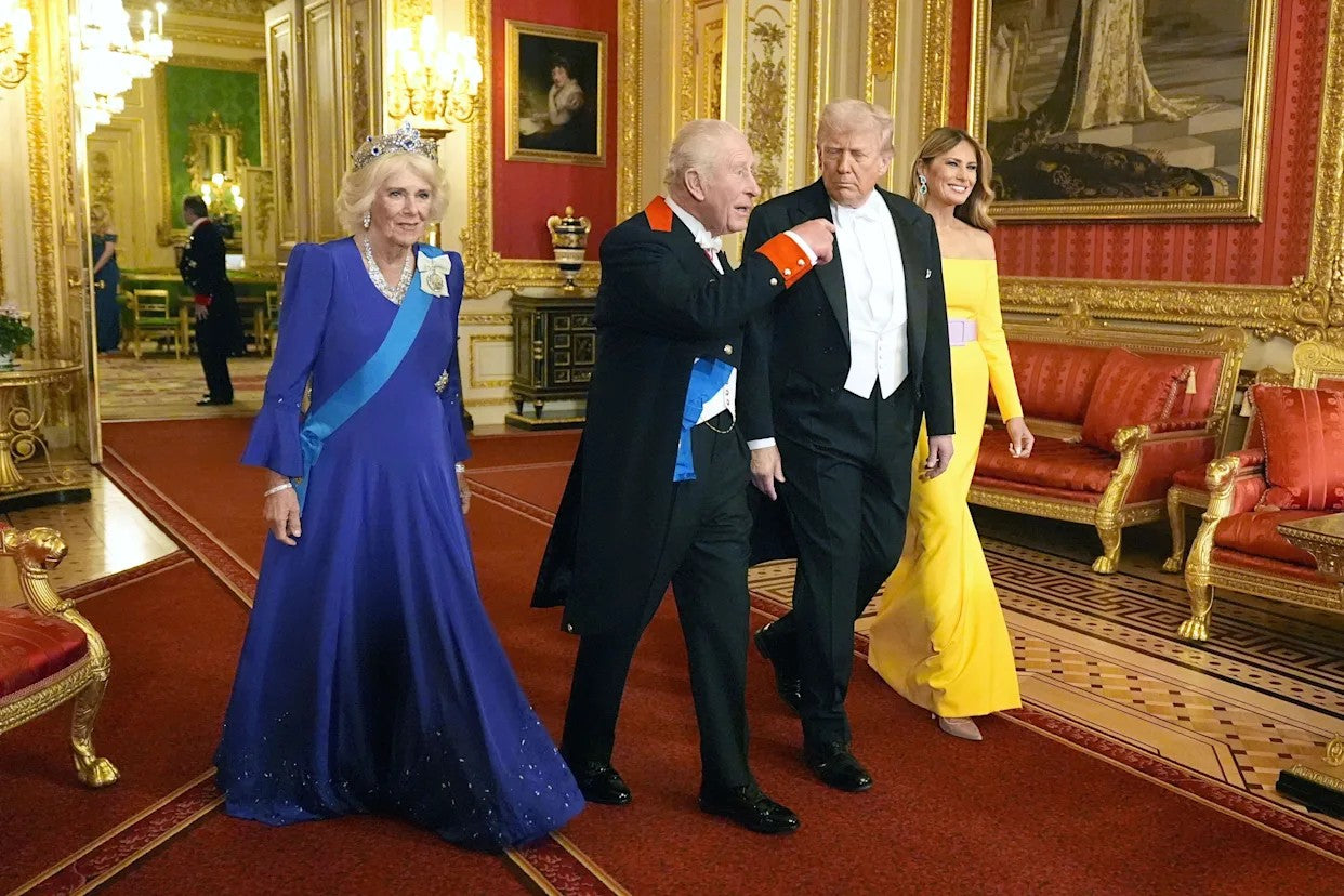 King Charles Camilla Trump Melania Walk Poster Picture Photo Print Banner  Booma Prints