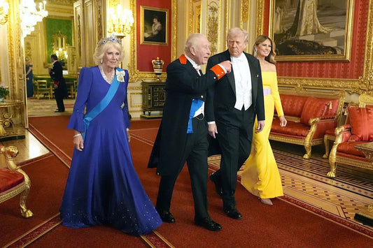 King Charles Camilla Trump Melania Walk Poster Picture Photo Print Banner  Booma Prints