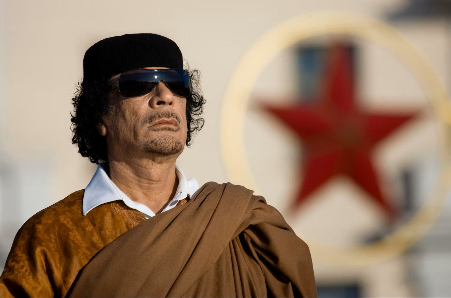 Muammar Gaddafi Libya Sunglasses Glossy Poster Picture Photo Print Banner  Booma Prints
