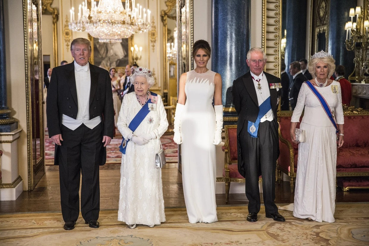 Trump Queen Elizabeth Palace Banquet Poster Picture Photo Print Banner  Booma Prints
