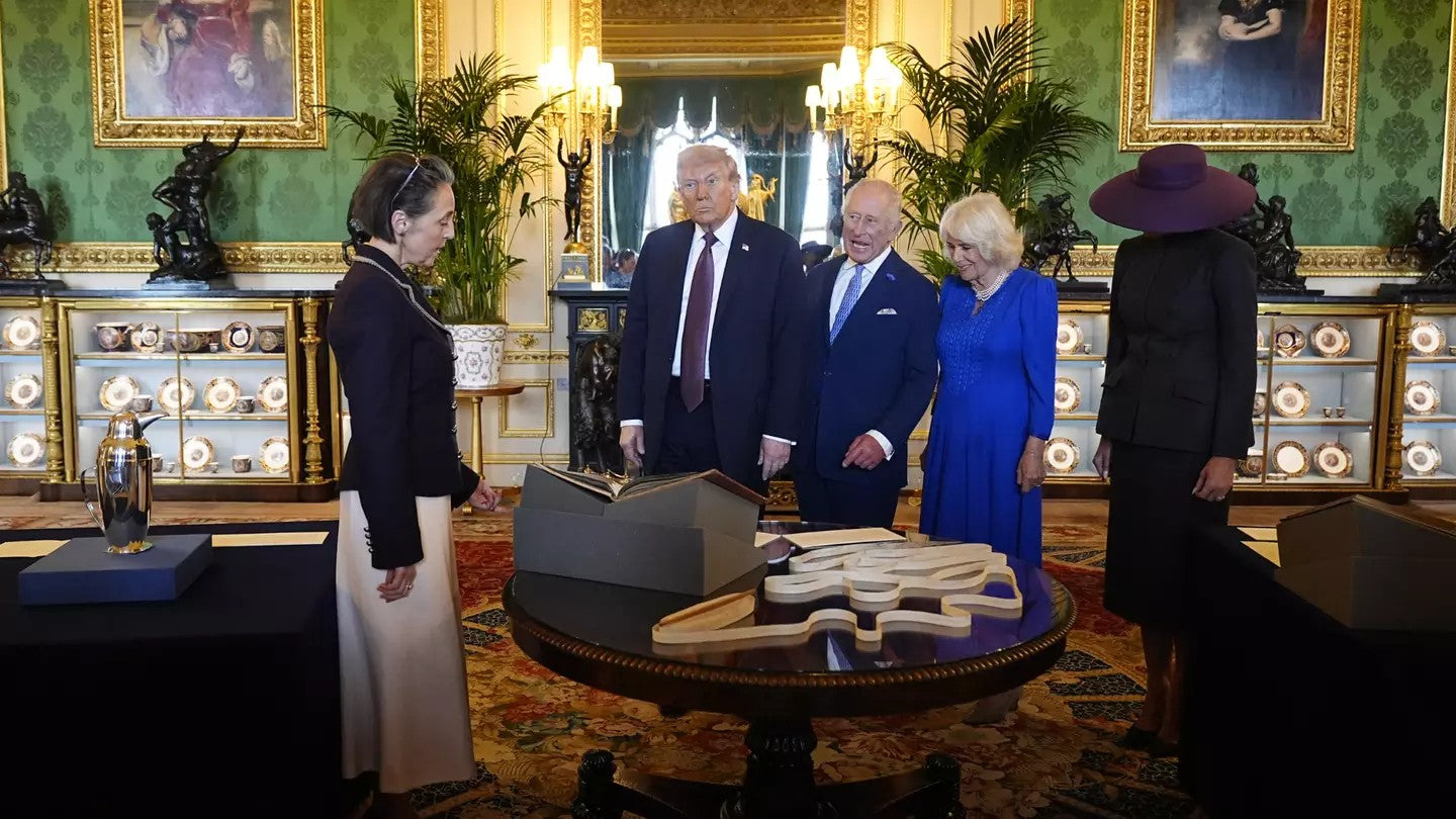 Trump King Charles Camilla Expressions Poster Picture Photo Print Banner  Booma Prints