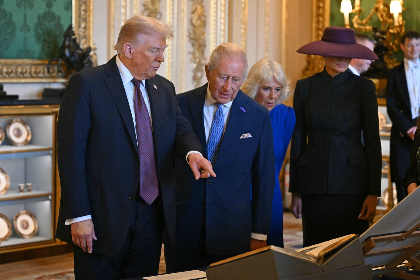 Trump King Charles Melania State Visit Poster Picture Photo Print Banner  Booma Prints