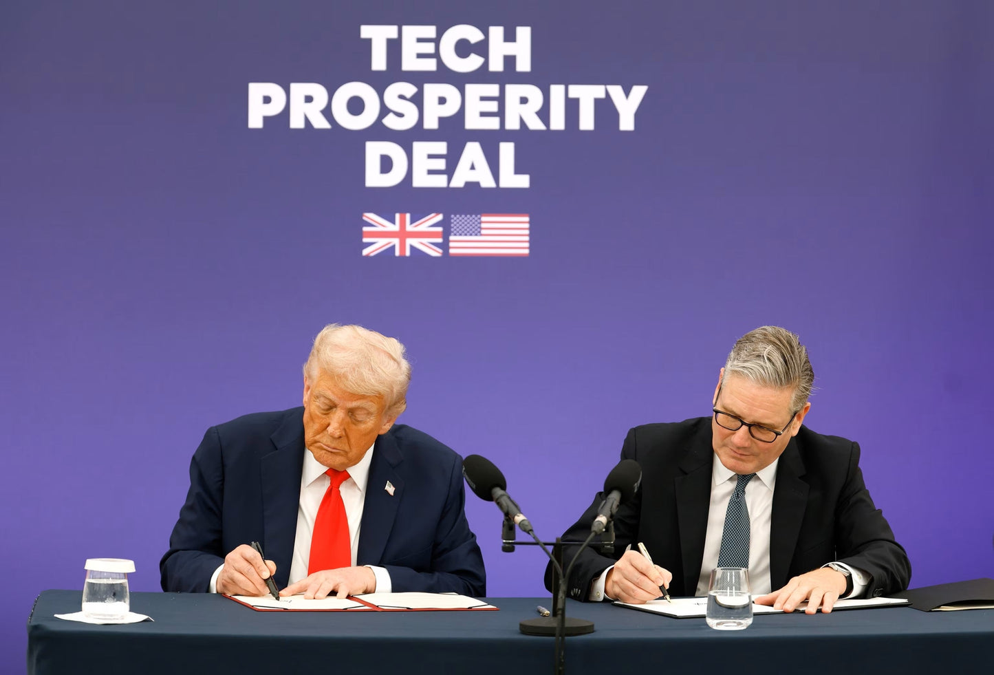 Trump Starmer Tech Prosperity Deal Poster Picture Photo Print Banner  Booma Prints