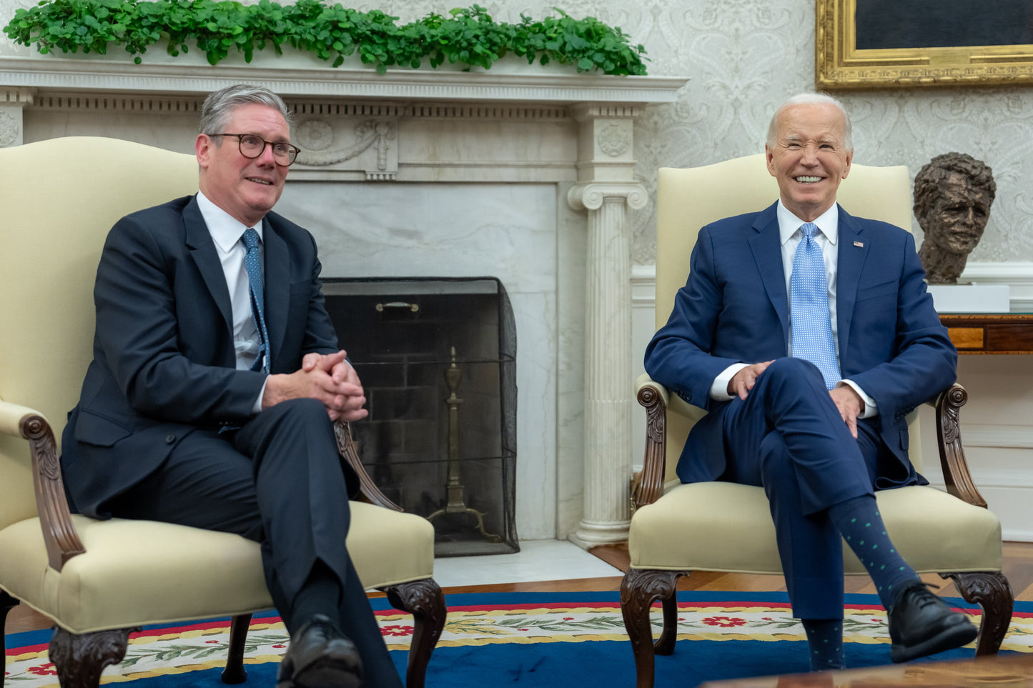 Keir Starmer Joe Biden Glossy Poster Picture Photo Print Banner  Booma Prints