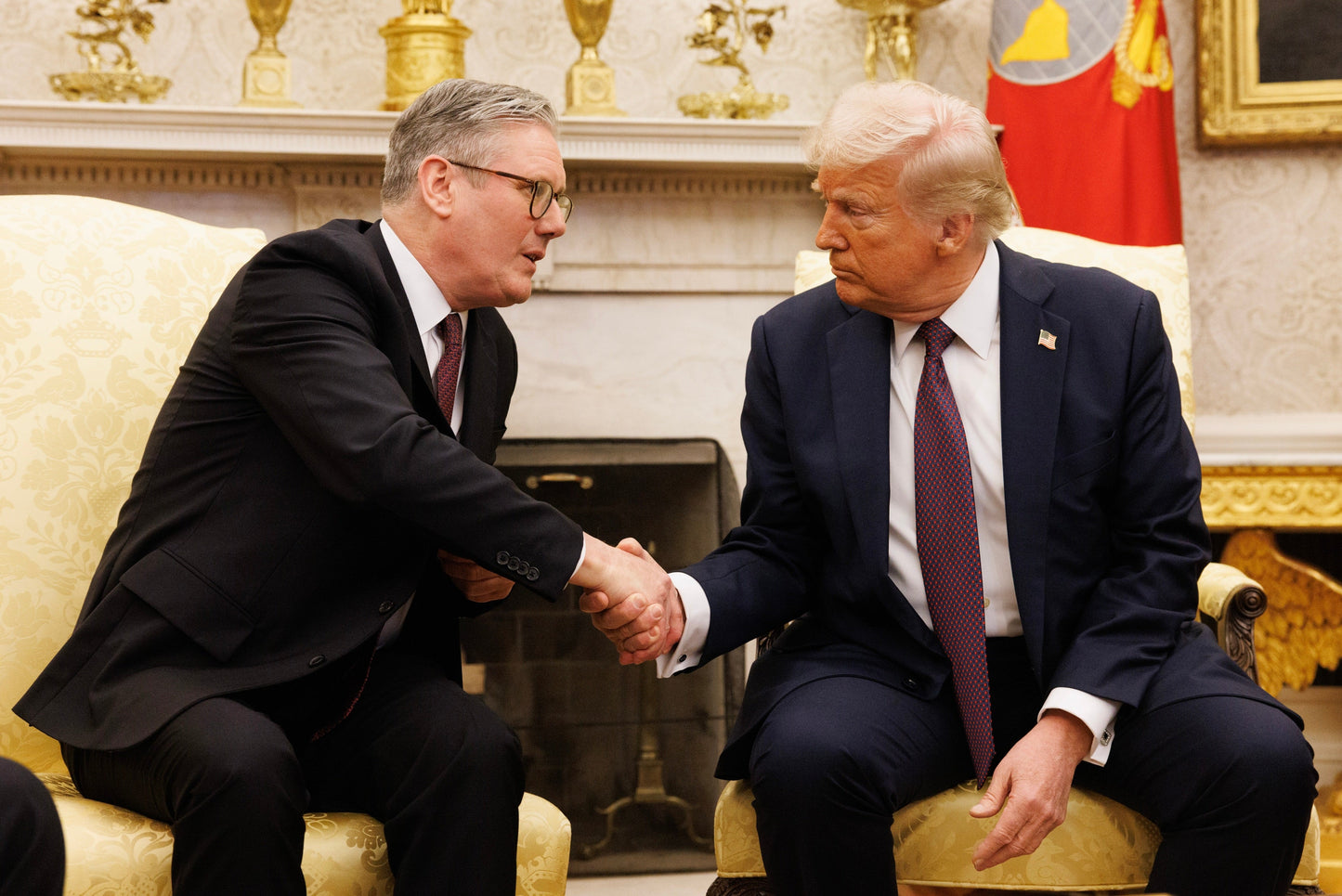 Keir Starmer Donald Trump Handshake Poster Picture Photo Print Banner  Booma Prints