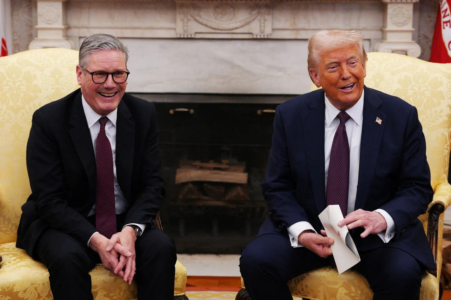 Keir Starmer Donald Trump Meeting Glossy Poster Picture Photo Print Banner  Booma Prints