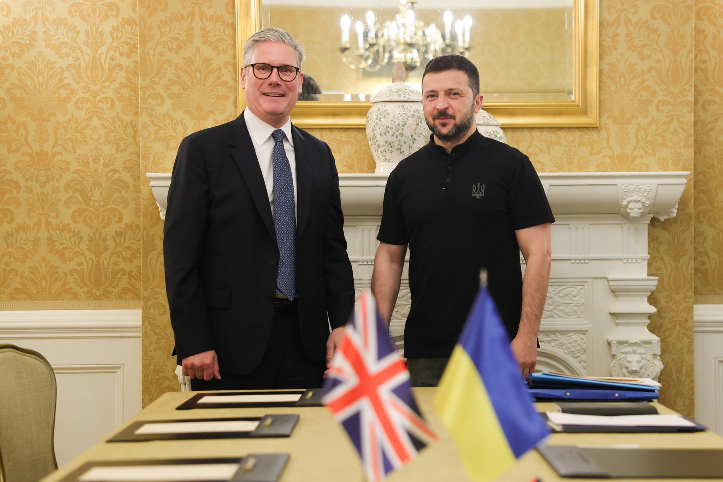 Keir Starmer Zelenskyy Uk Ukraine Glossy Poster Picture Photo Print Banner  Booma Prints