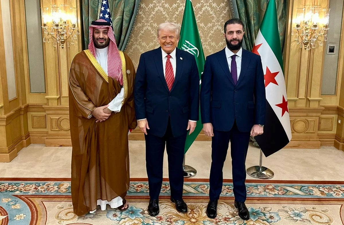 Trump Bin Salman Ahmed Al Sharaa Glossy Poster Picture Photo Print Banner  Booma Prints