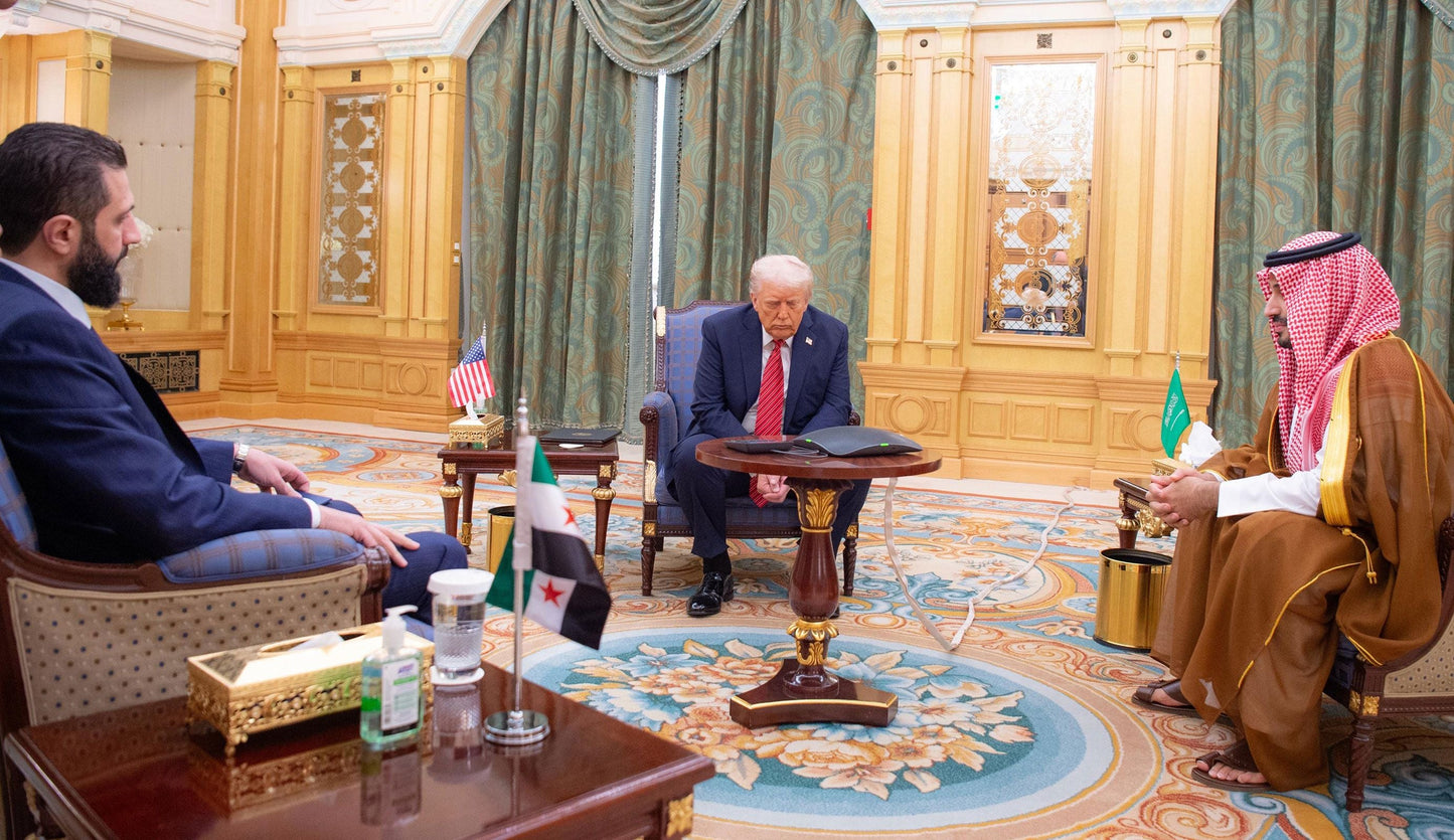 Trump Bin Salman Al Sharaa Syria Meeting Poster Picture Photo Print Banner  Booma Prints